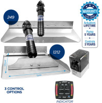 Classic Series Hydraulic Trim Tab Kit with Electric Indicator Control - 12V - 6BT-50002-92-00- 249EIC - 5000292 - Bennett Marine